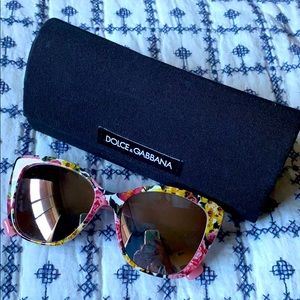 Dolce & Gabbana Floral Cat-eye Sunglasses